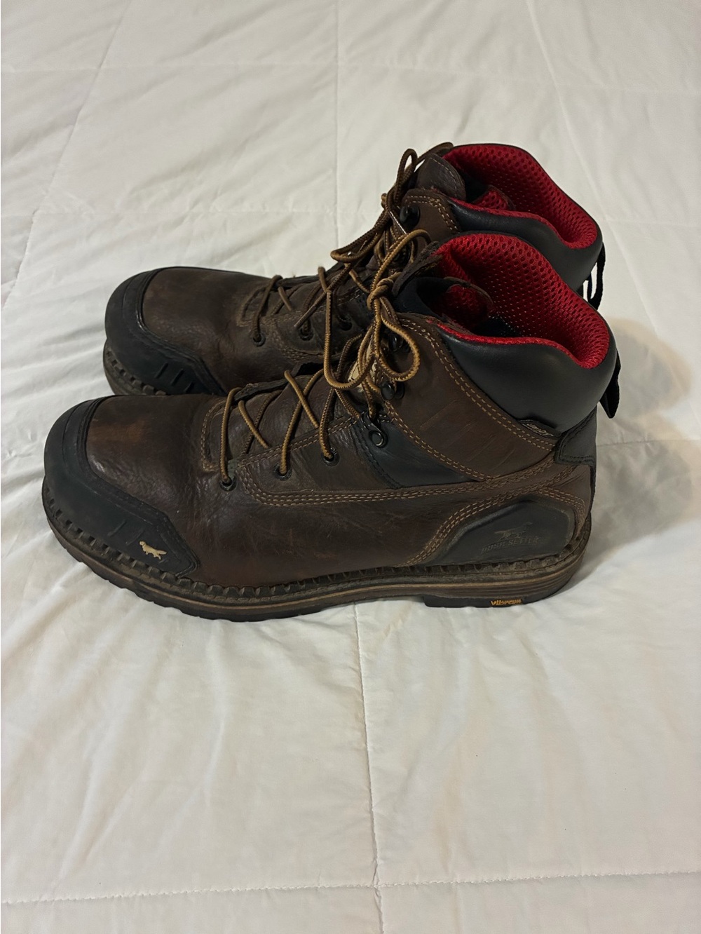 Irish Setter lace up steel toe work boots size 11  #83688